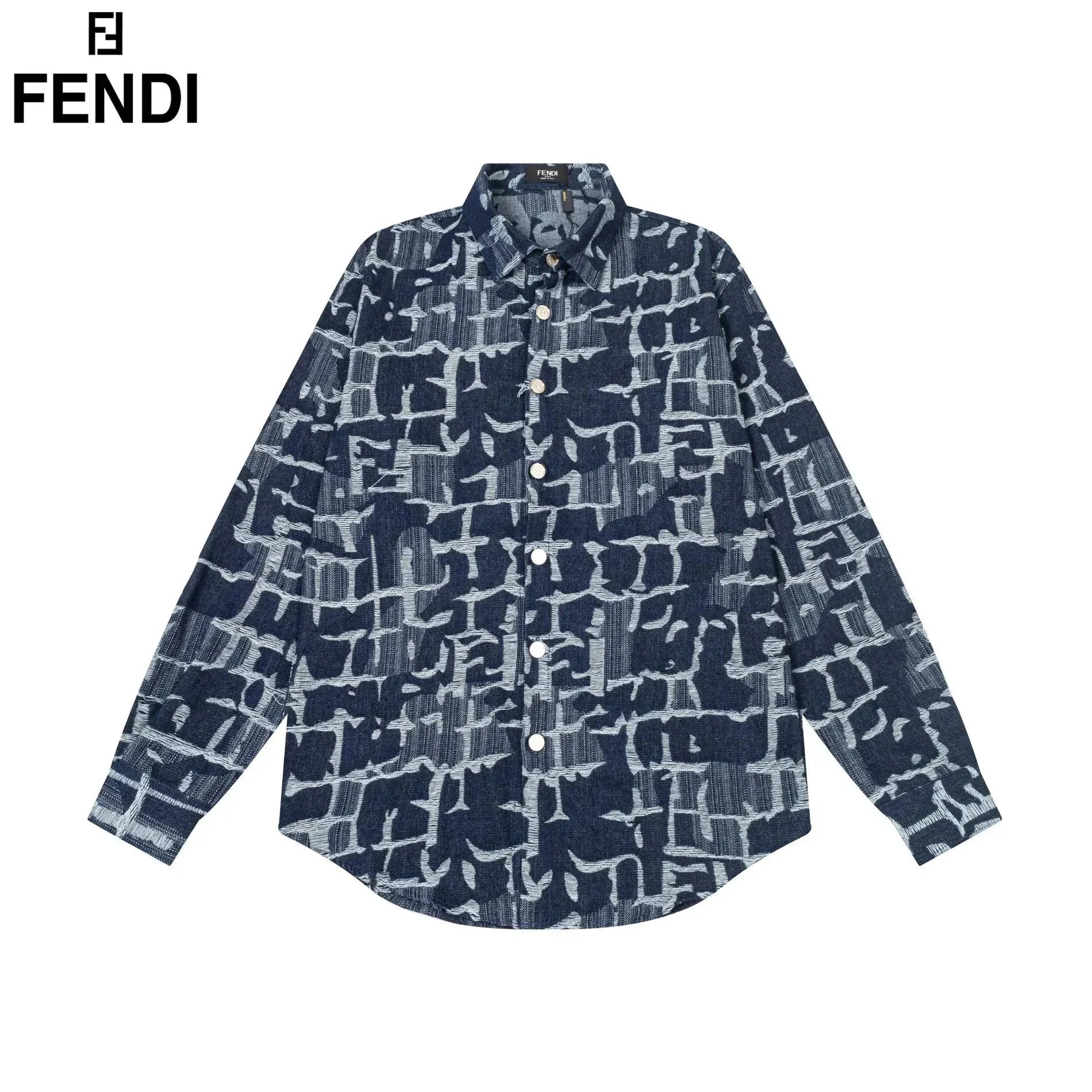 Fendi Shirts Short-Sleeve Camp-Collar Printed Shirt — 22