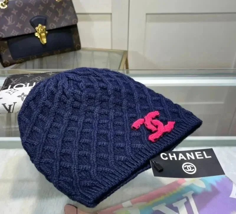 Chanel Hats Cable-Knit Logo Beanie — A-5