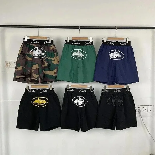 Unbranded Shorts Color-block striped with webbing belt product detail image 2