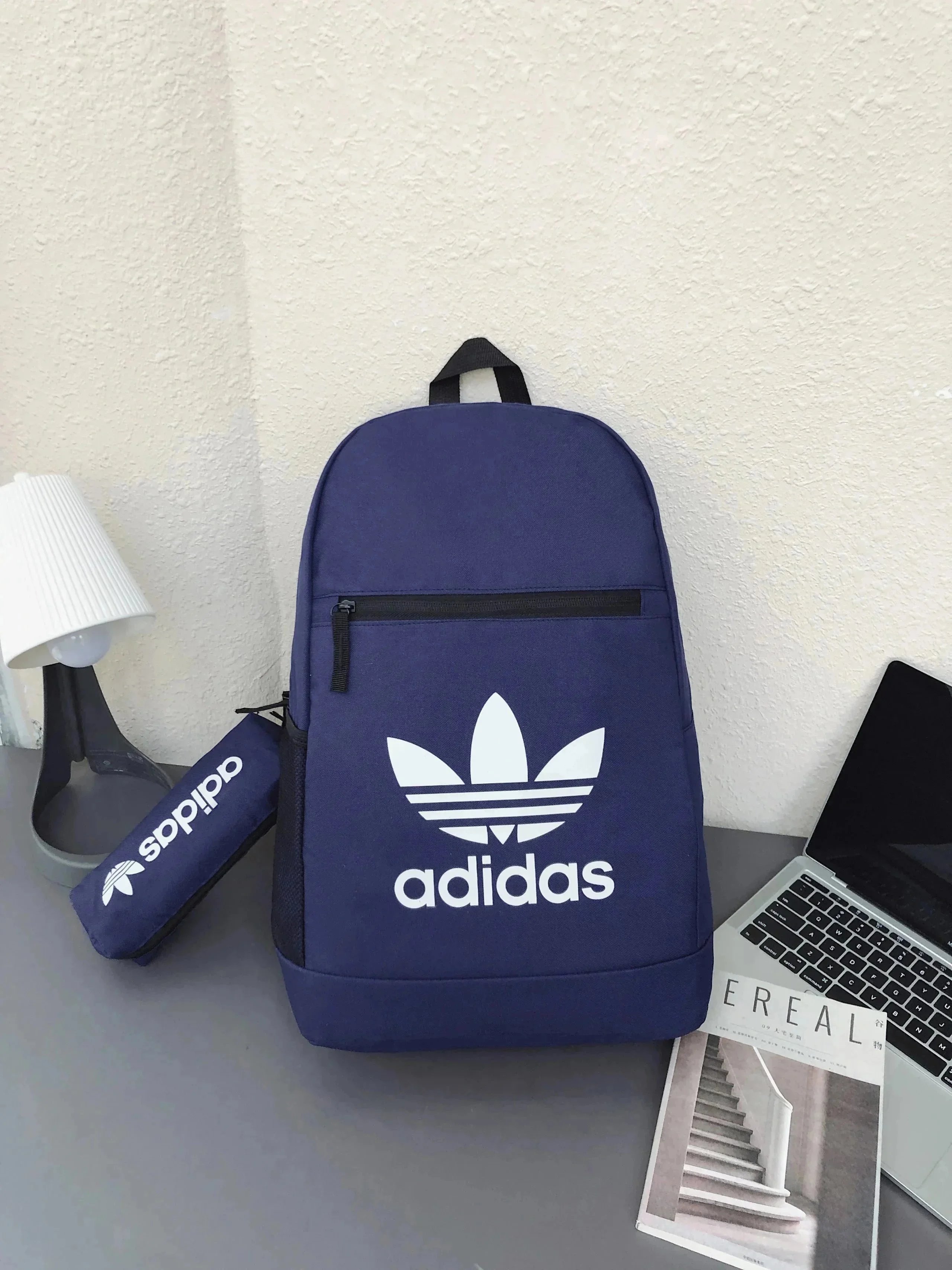 Adidas Backpacks Logo Print Backpack — 2676-2