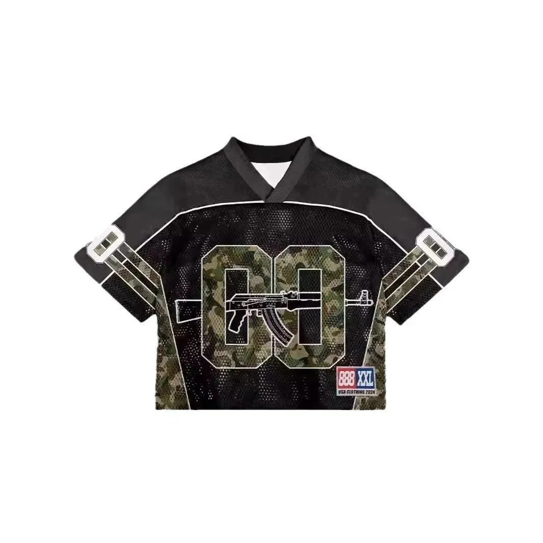 Unbranded Football Jerseys Mesh V-Neck Graphic Jersey image 5