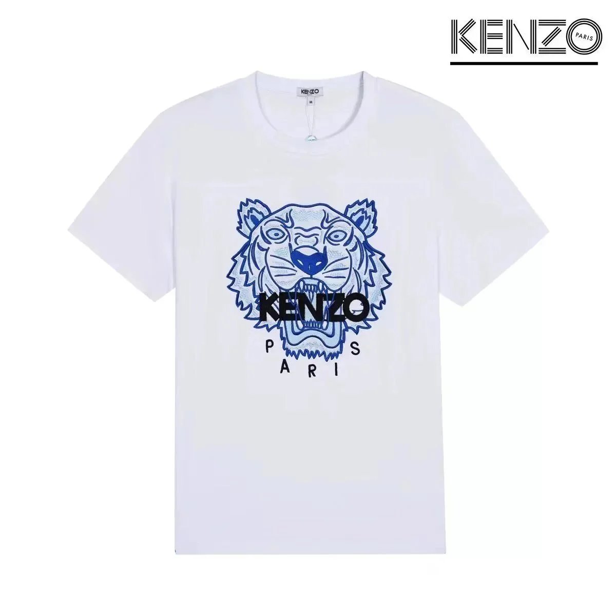 Kenzo T-Shirts Tiger Logo Embroidered Short-Sleeve T-Shirt image 14