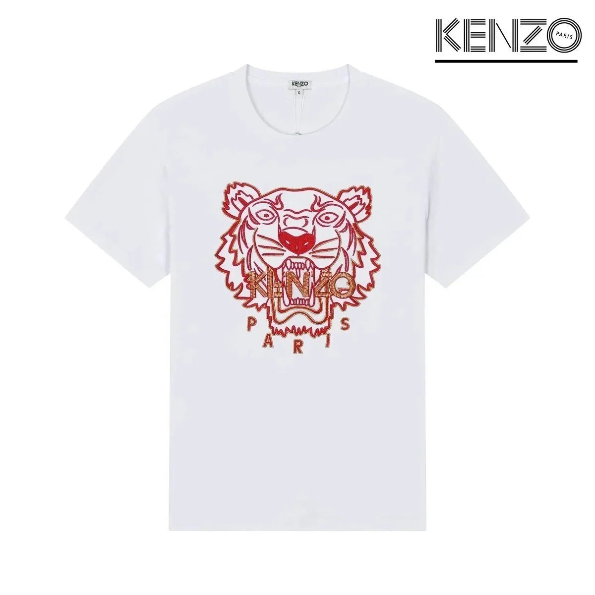 Kenzo T-Shirts Tiger Logo Embroidered Short-Sleeve T-Shirt image 7