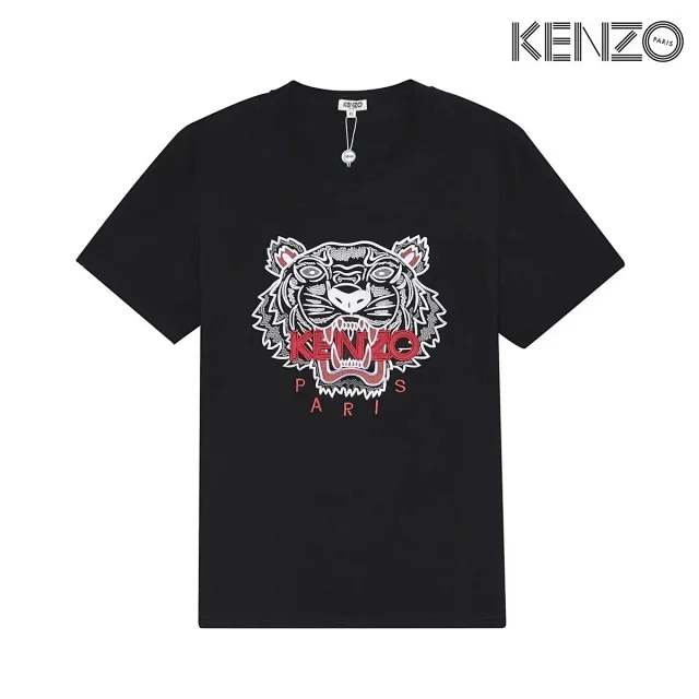 Kenzo T-Shirts Tiger Logo Embroidered Short-Sleeve T-Shirt product detail image 1