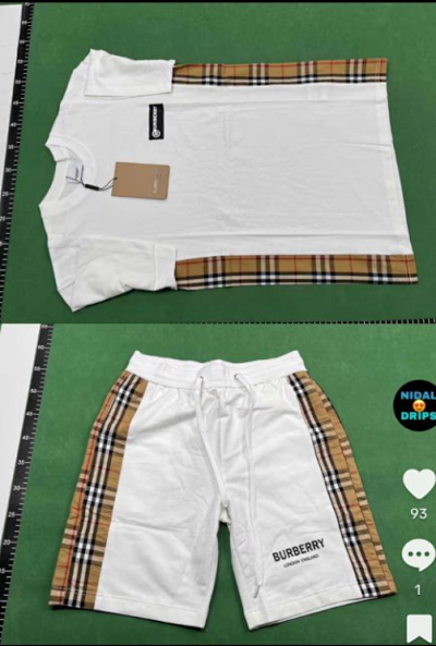 Burberry Vintage Check T-Shirt/Shorts Set