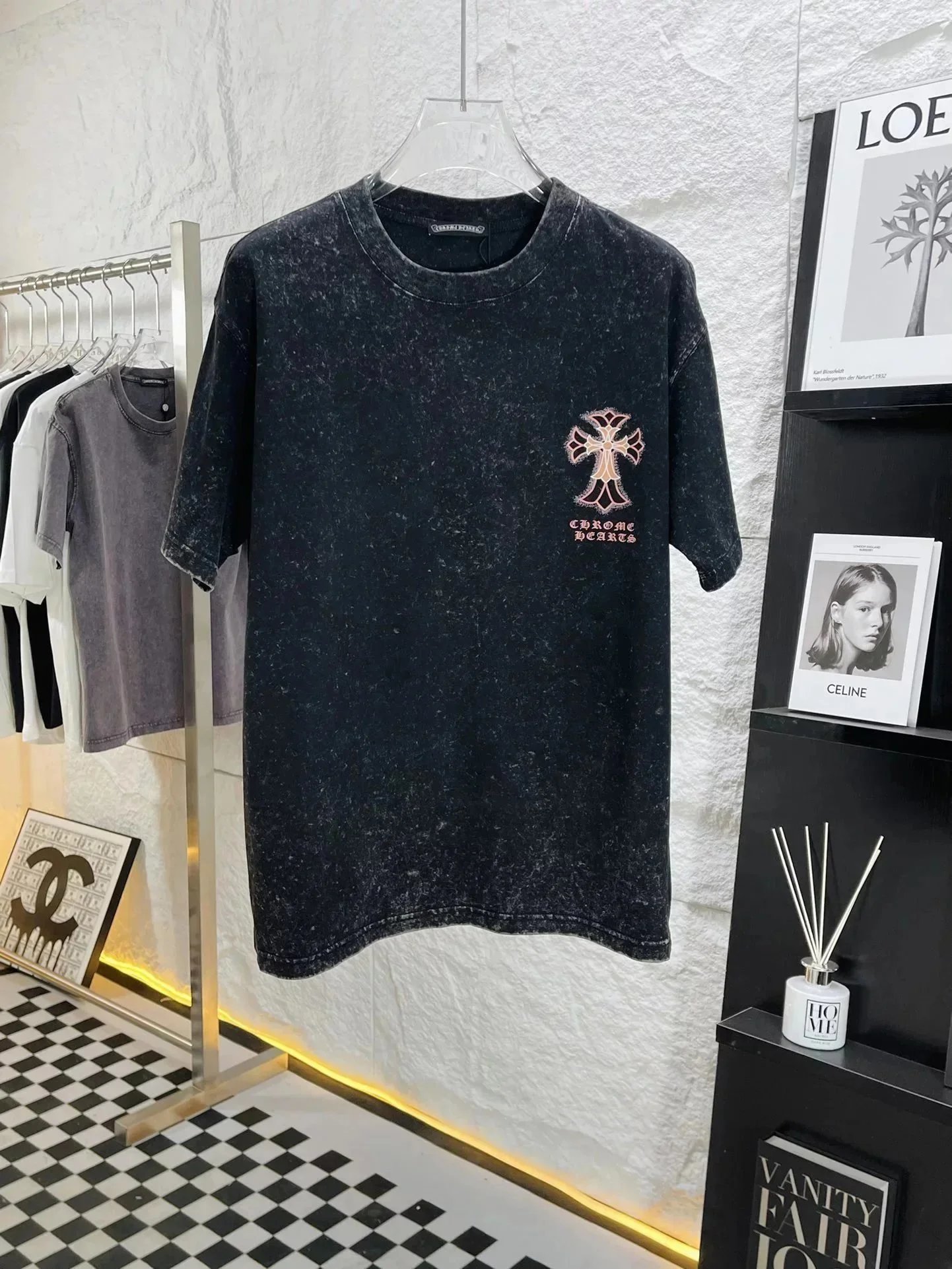 Chrome Hearts T-Shirts Short-sleeve graphic T-shirt with cross motifs — 35