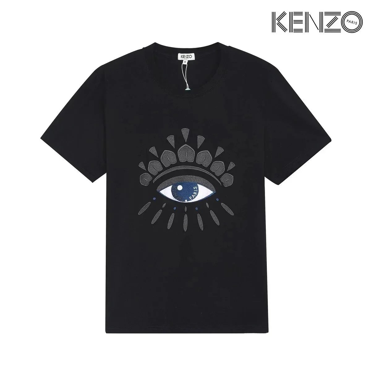 Kenzo T-Shirts Tiger Logo Embroidered Short-Sleeve T-Shirt — 24