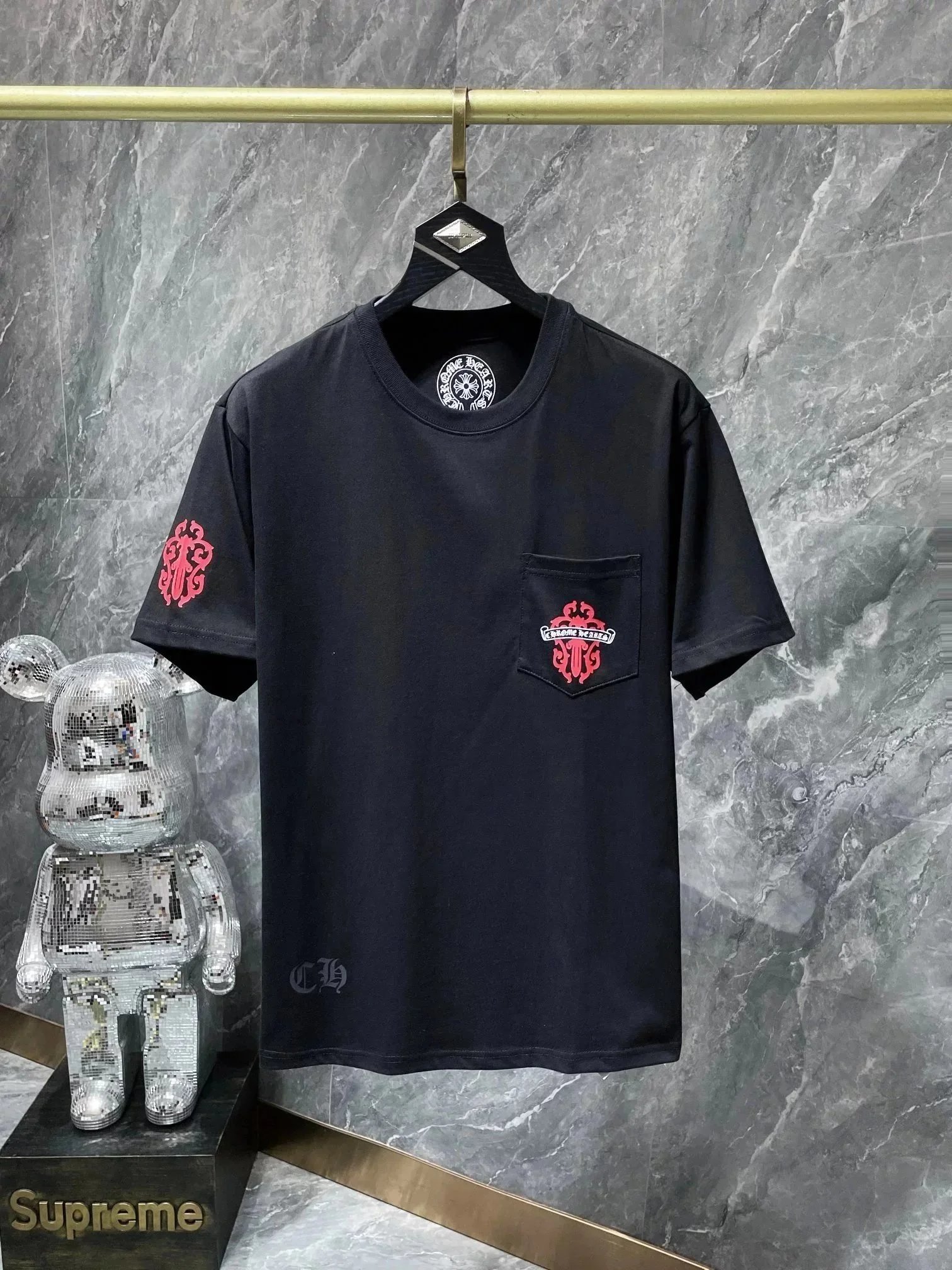 Chrome Hearts T-Shirts Graphic Pocket Short-Sleeve image 4