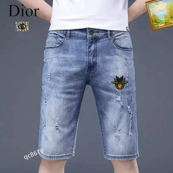 Unbranded Shorts Denim with patches and distressed details image 12