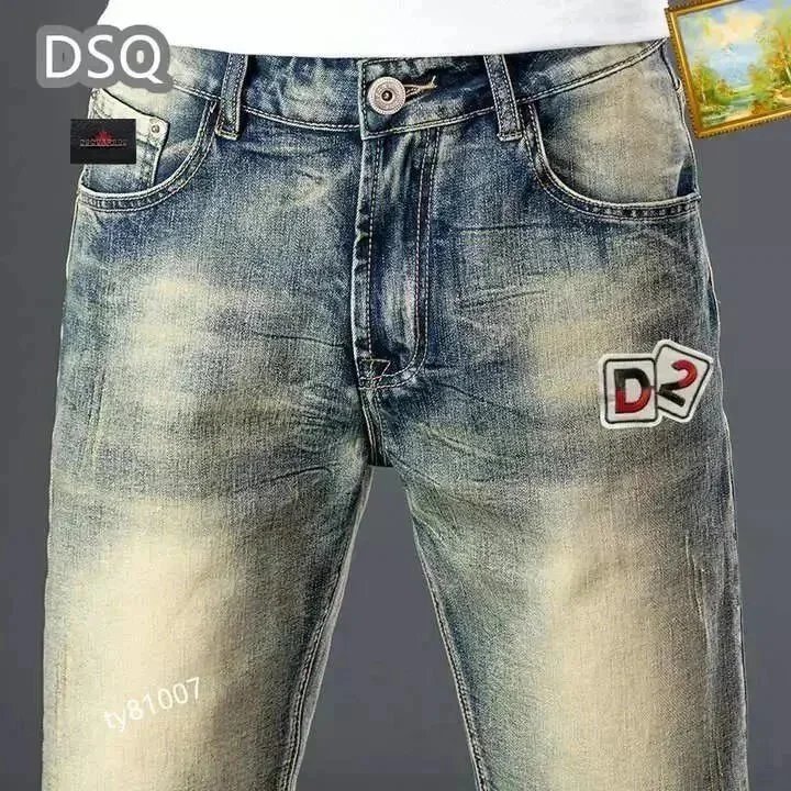Unbranded Shorts Denim with patches and distressed details — 24 Retro Blue 005