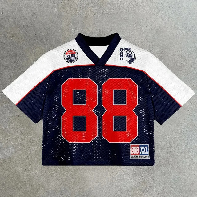 Unbranded Football Jerseys Mesh V-Neck Graphic Jersey product detail image 10