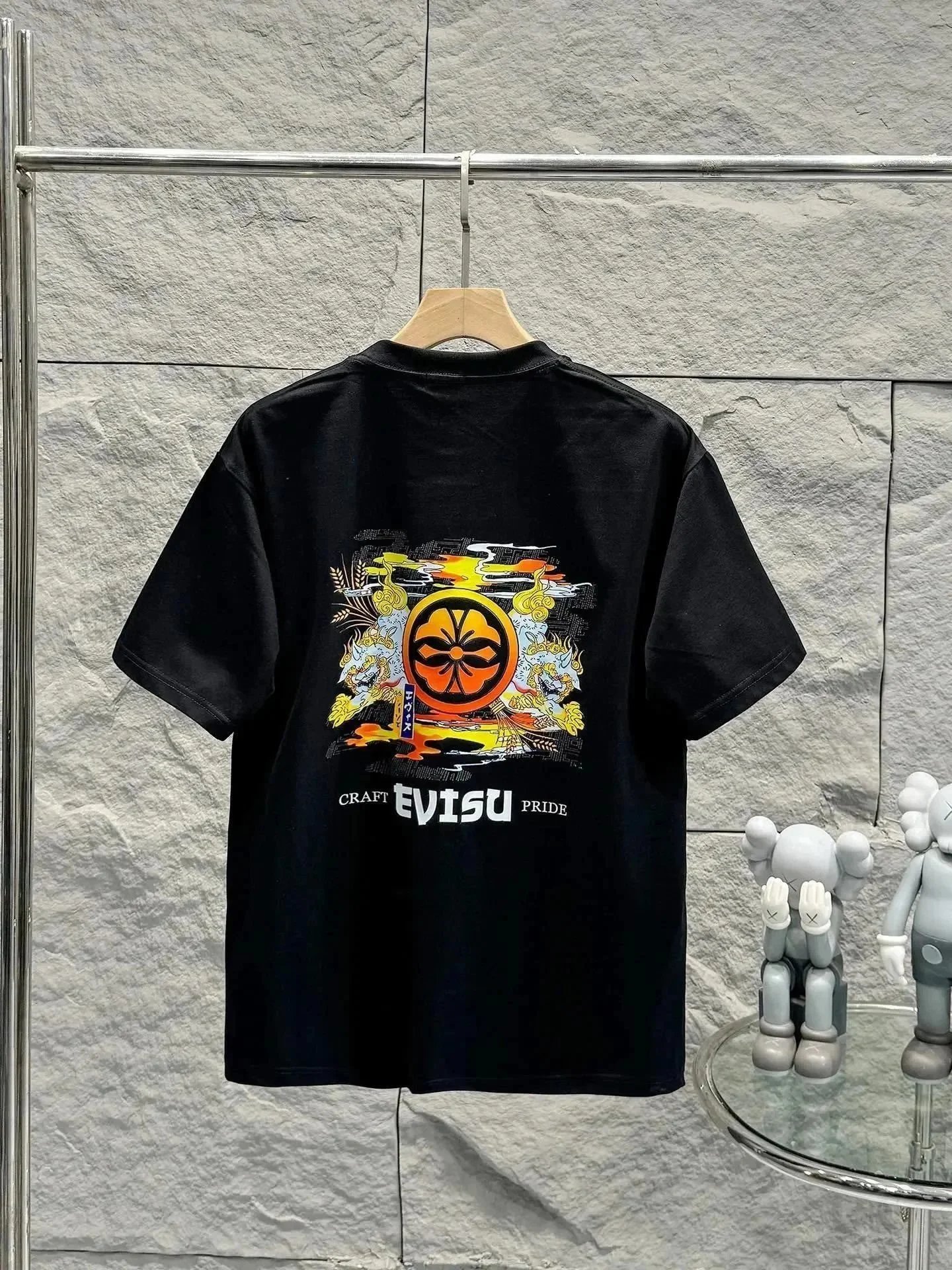 EVISU T-Shirts Short-Sleeve Logo Graphic T-Shirt — 32