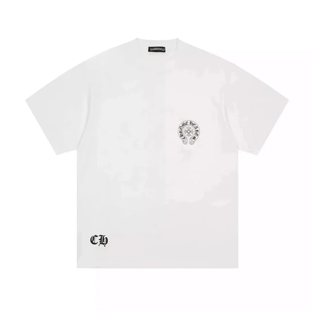 Chrome Hearts T-Shirts Short-sleeve graphic T-shirt with cross motifs product detail image 5