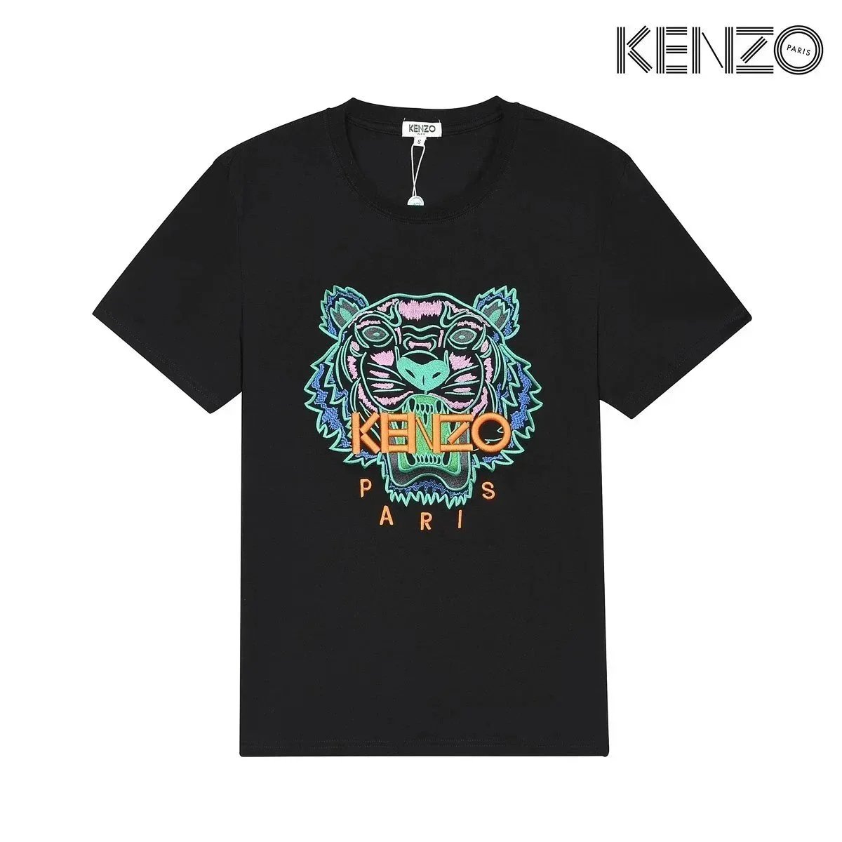 Kenzo T-Shirts Tiger Logo Embroidered Short-Sleeve T-Shirt image 2