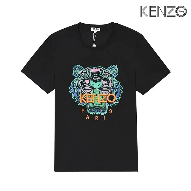 Kenzo T-Shirts Tiger Logo Embroidered Short-Sleeve T-Shirt product detail image 2