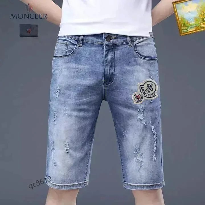 Unbranded Shorts Denim with patches and distressed details — 32 blue 005