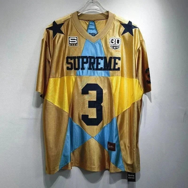Supreme Football Jerseys Number 3 Star Graphic Jersey image 3