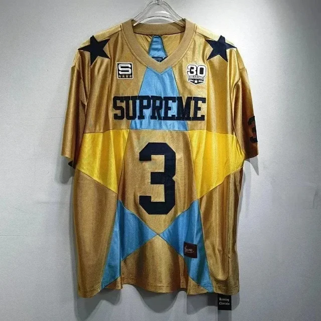 Supreme Football Jerseys Number 3 Star Graphic Jersey product detail image 3