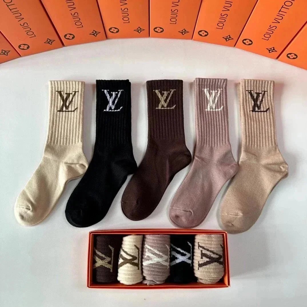 Chanel Socks Logo Ribbed Crew — 17
