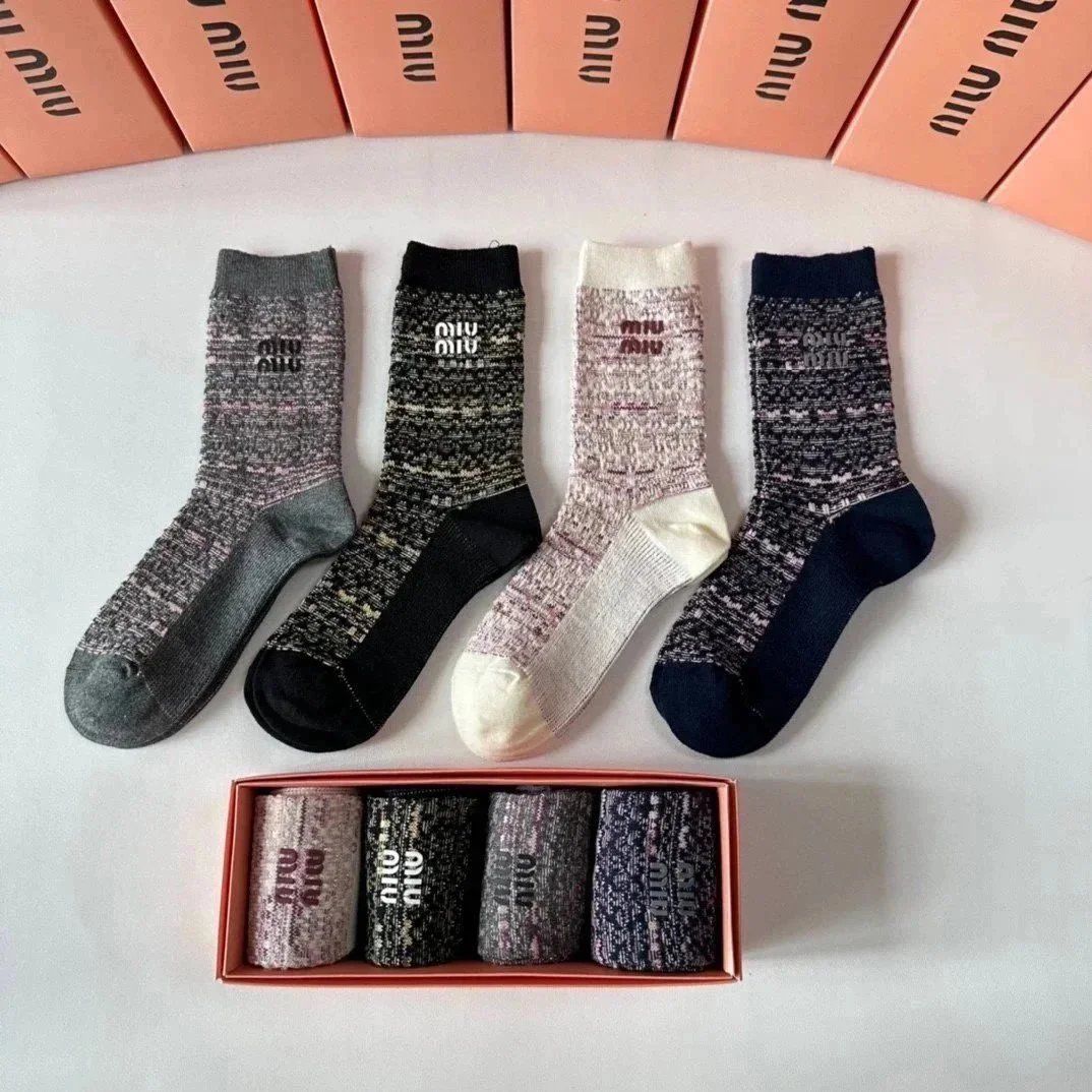 Chanel Socks Logo Ribbed Crew — 5