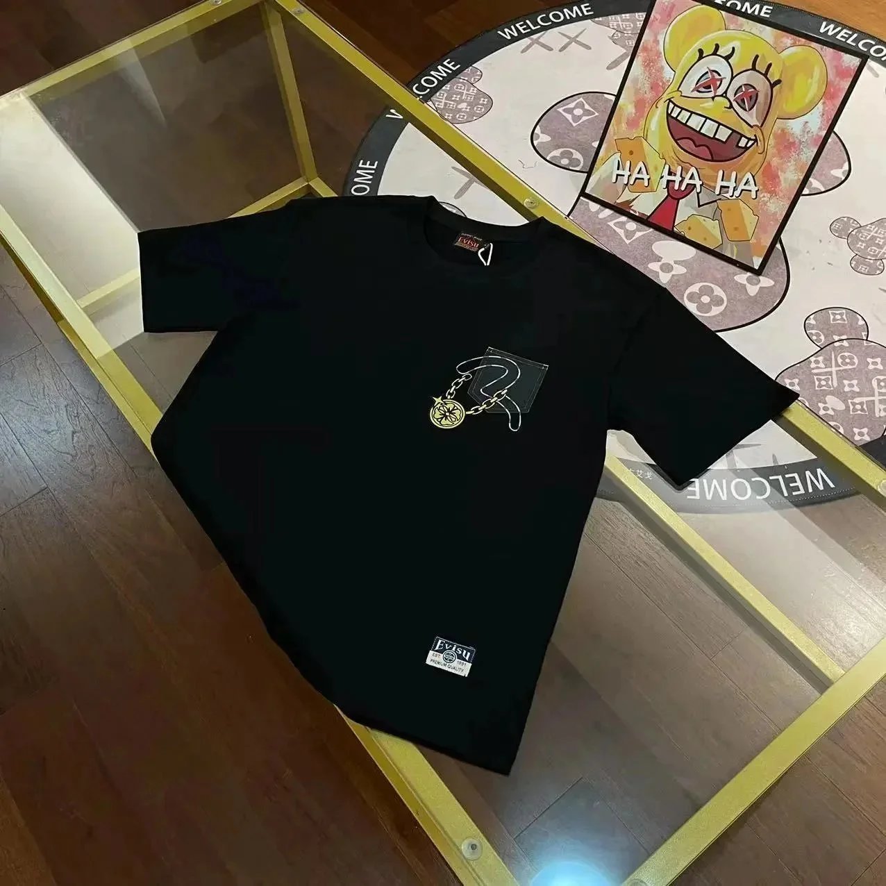 EVISU T-Shirts Short-Sleeve Logo Graphic T-Shirt — 25