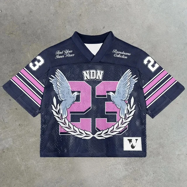 Unbranded Football Jerseys Mesh V-Neck Graphic Jersey product detail image 4