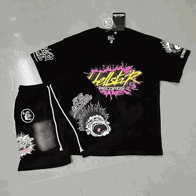 Hellstar Records Flame Graphic T-Shirt/Shorts Set [40 styles]