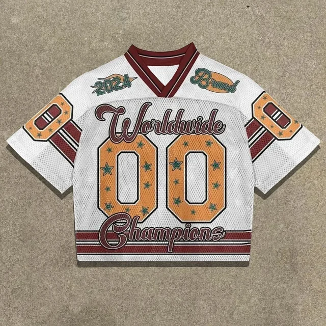 Unbranded Football Jerseys Mesh V-Neck Graphic Jersey product detail image 16