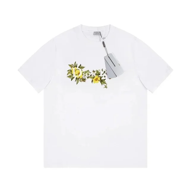 Dior T-Shirts Short-Sleeve Graphic Print product detail image 3