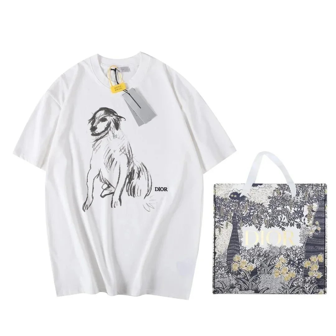 Dior T-Shirts Short-Sleeve Graphic Print image 5
