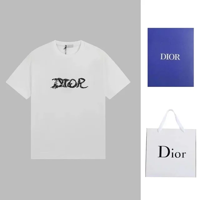 Dior T-Shirts Short-Sleeve Graphic Print product detail image 1