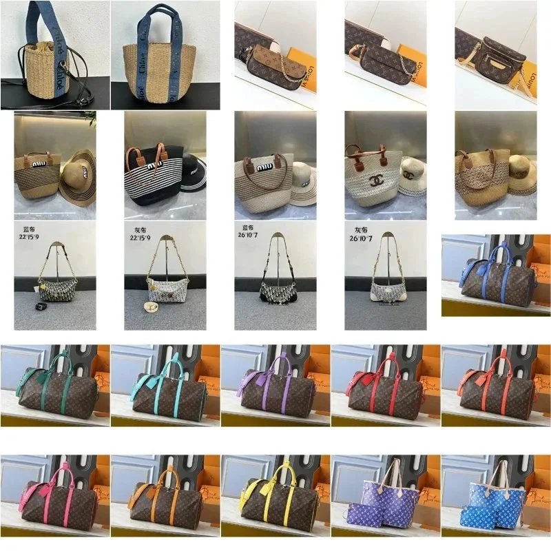 Louis Vuitton Keepall, Miu Miu Woven, Chloé Nile Straw & Monogram Travel/Shoulder Bags [40 styles]