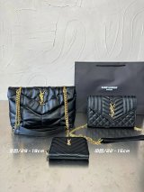 Saint Laurent Loulou Quilted Chain Shoulder Bag (Large 29×19cm, Medium 22×15cm)