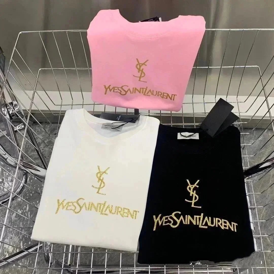 Saint Laurent T-Shirts YSL Logo Crew-Neck T-Shirt image 4