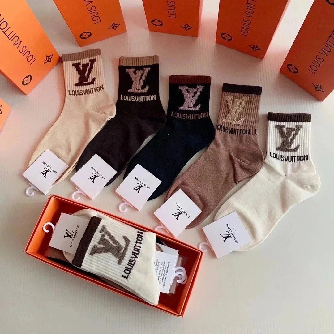 Chanel Socks Logo Ribbed Crew — 30