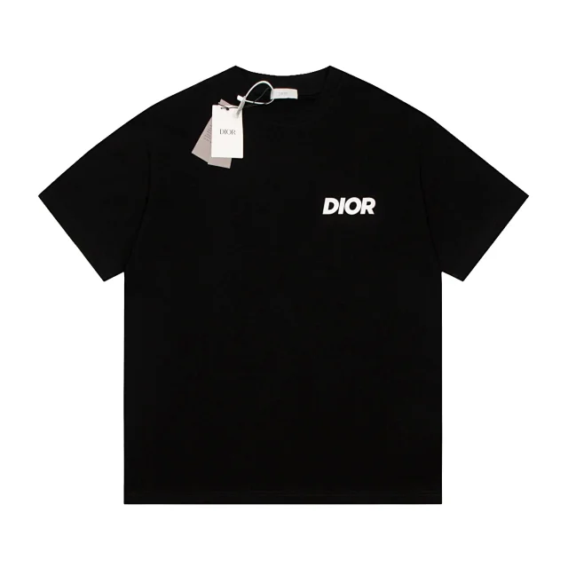Dior T-Shirts Short-Sleeve Logo Graphic T-Shirt product detail image 13