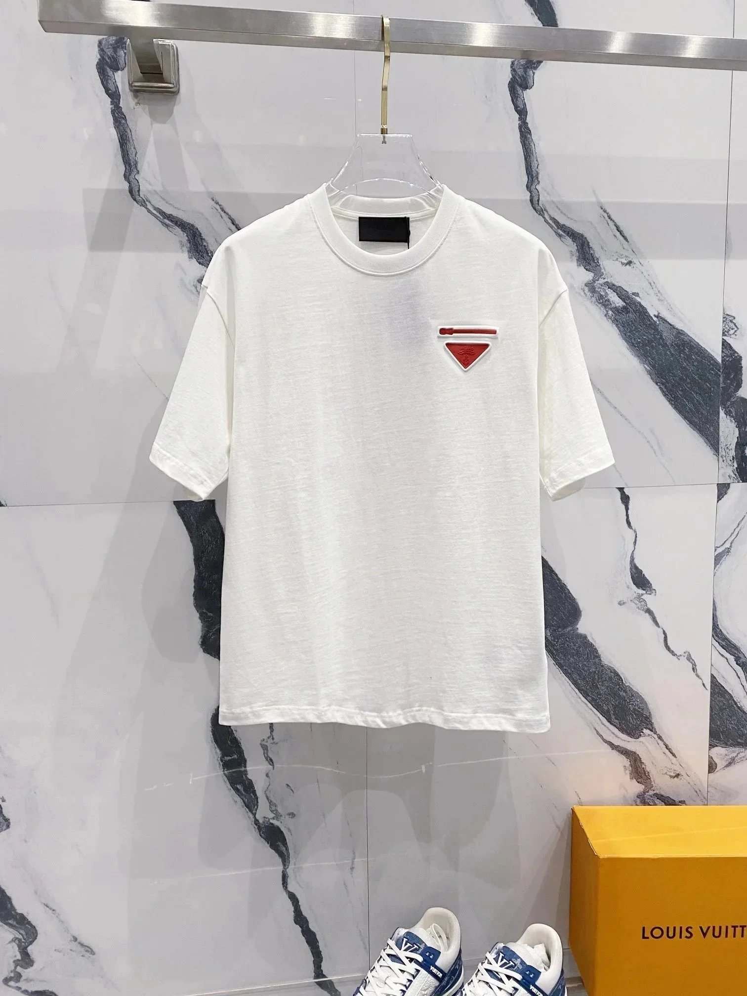 Prada T-Shirts Short-Sleeve Logo T-Shirt — 3
