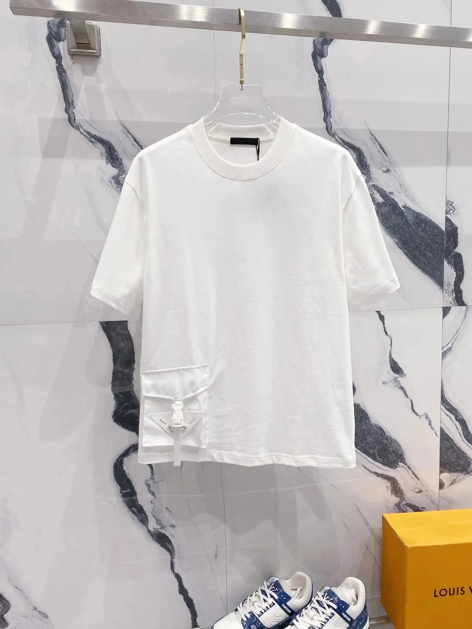 Prada T-Shirts Short-Sleeve Logo T-Shirt — 5