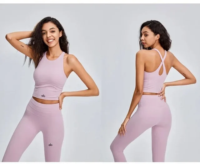 Alo Underwear Longline sports bra with racerback-style shoulder cut product detail image 10