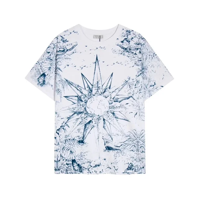 Dior T-Shirts Short-Sleeve Logo Graphic T-Shirt product detail image 12