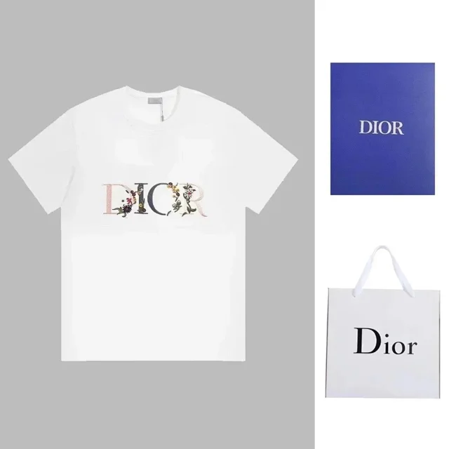 Dior T-Shirts Short-Sleeve Graphic Print product detail image 7