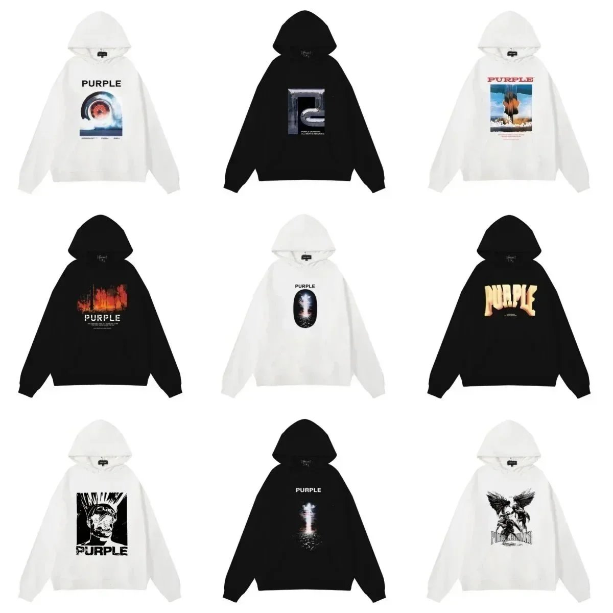 Purple Brand Graphic Hoodies [40 styles]