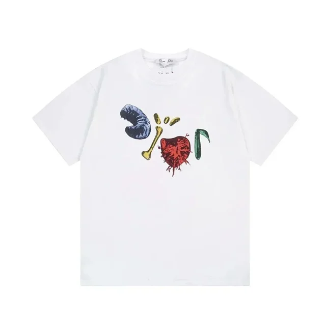 Dior T-Shirts Short-Sleeve Graphic Print product detail image 6