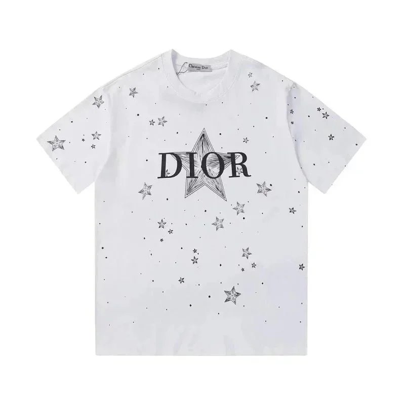 Dior T-Shirts Short-Sleeve Logo Graphic — 29