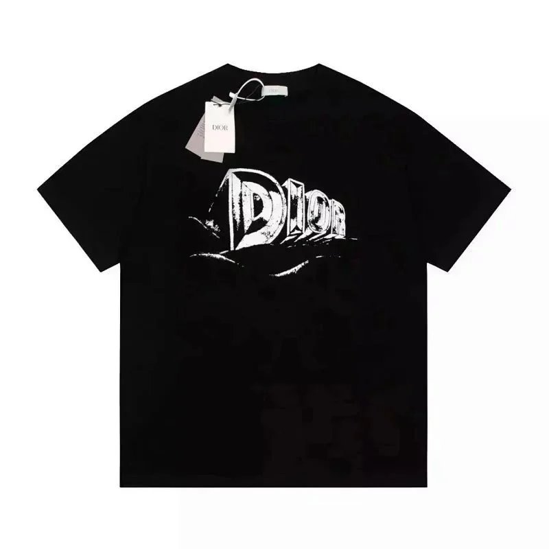 Dior T-Shirts Short-Sleeve Logo Graphic — 24