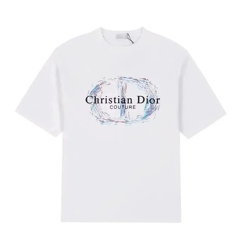 Dior T-Shirts Short-Sleeve Logo Graphic — 26