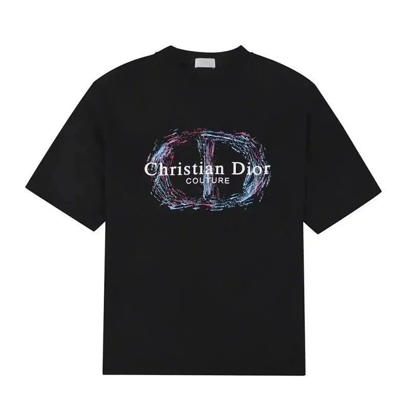 Dior T-Shirts Short-Sleeve Logo Graphic image 3