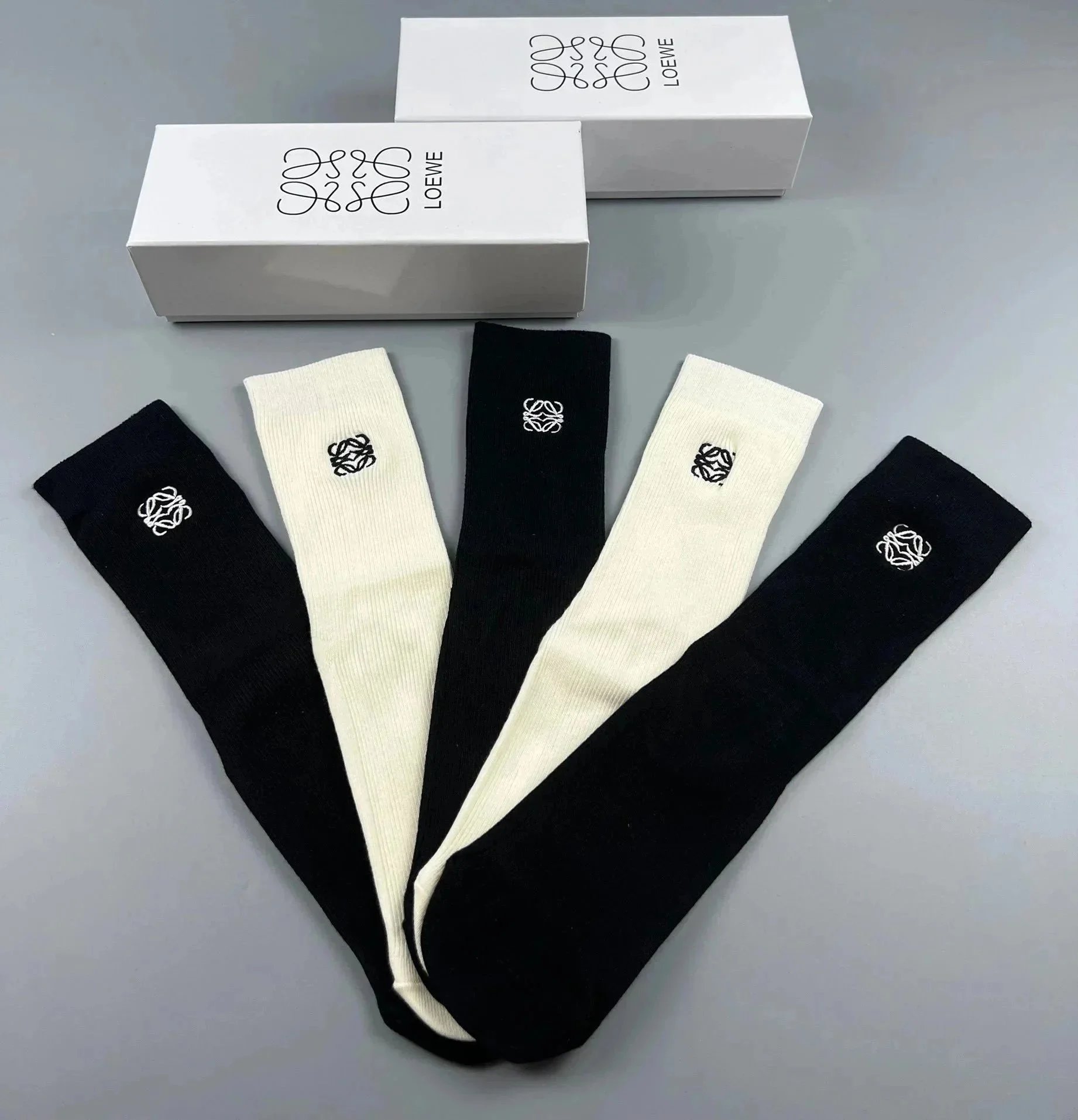 Chanel Socks Logo Ribbed Crew — 9