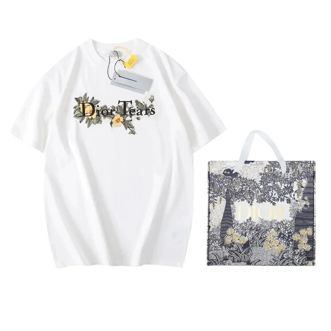 Dior T-Shirts Short-Sleeve Logo Graphic T-Shirt image 5