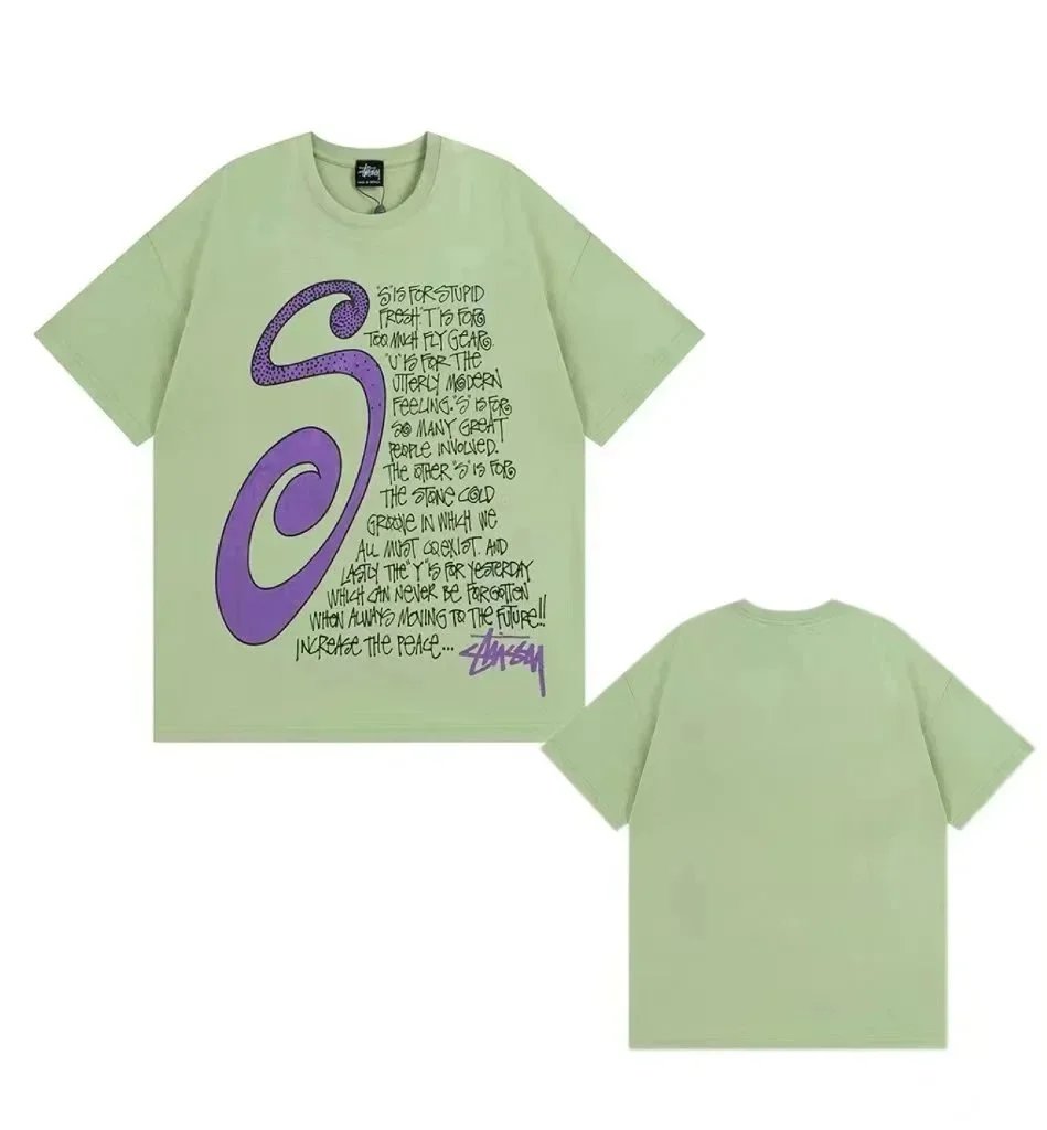 Stüssy T-Shirts Short-Sleeve Hand Graphic T-Shirt — 24